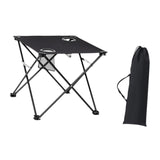 Maxbell Folding Camping Table Compact Outdoor Picnic Table for Backpacking Patio BBQ Black