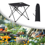 Maxbell Folding Camping Table Compact Outdoor Picnic Table for Backpacking Patio BBQ Black