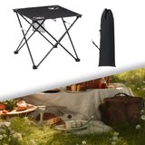 Maxbell Folding Camping Table Compact Outdoor Picnic Table for Backpacking Patio BBQ Black