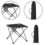 Maxbell Folding Camping Table Compact Outdoor Picnic Table for Backpacking Patio BBQ Black