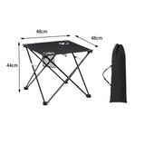 Maxbell Folding Camping Table Compact Outdoor Picnic Table for Backpacking Patio BBQ Black