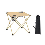 Maxbell Folding Camping Table Compact Outdoor Picnic Table for Backpacking Patio BBQ Beige