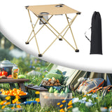 Maxbell Folding Camping Table Compact Outdoor Picnic Table for Backpacking Patio BBQ Beige