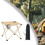 Maxbell Folding Camping Table Compact Outdoor Picnic Table for Backpacking Patio BBQ Beige