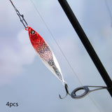 Maxbell 4x Fishing Lures Equipment Artificial Baits for Freshwater Reservoirs Salmon Red