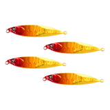 Maxbell Maxbell 4x Fishing Lures Equipment Artificial Baits for Freshwater Reservoirs Salmon Red and Yellow