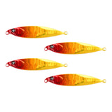 Maxbell Maxbell 4x Fishing Lures Equipment Artificial Baits for Freshwater Reservoirs Salmon Red and Yellow