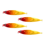 Maxbell Maxbell 4x Fishing Lures Equipment Artificial Baits for Freshwater Reservoirs Salmon Red and Yellow