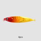 Maxbell Maxbell 4x Fishing Lures Equipment Artificial Baits for Freshwater Reservoirs Salmon Red and Yellow