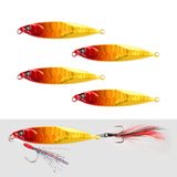 Maxbell Maxbell 4x Fishing Lures Equipment Artificial Baits for Freshwater Reservoirs Salmon Red and Yellow