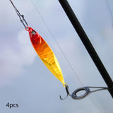 Maxbell Maxbell 4x Fishing Lures Equipment Artificial Baits for Freshwater Reservoirs Salmon Red and Yellow