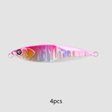 Maxbell 4x Fishing Lures Equipment Artificial Baits for Freshwater Reservoirs Salmon Pink
