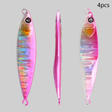 Maxbell 4x Fishing Lures Equipment Artificial Baits for Freshwater Reservoirs Salmon Pink