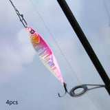 Maxbell 4x Fishing Lures Equipment Artificial Baits for Freshwater Reservoirs Salmon Pink
