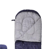 Maxbell Envelope Sleeping Bag Portable Camping Sleeping Bag for Travel Spring Hiking Navy