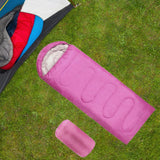 Maxbell Maxbell Envelope Sleeping Bag Portable Camping Sleeping Bag for Travel Spring Hiking Rose red