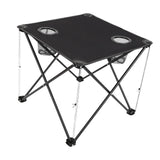 Maxbell Folding Table Compact Table Portable Iron for 2 People for Beach Camping BBQ black