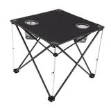 Maxbell Folding Table Compact Table Portable Iron for 2 People for Beach Camping BBQ black
