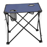 Maxbell Folding Table Compact Table Portable Iron for 2 People for Beach Camping BBQ blue