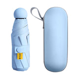 Maxbell Folding Umbrella Rain Protection Men Women Rain Umbrella for Outdoor Camping Blue