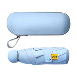 Maxbell Folding Umbrella Rain Protection Men Women Rain Umbrella for Outdoor Camping Blue