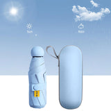 Maxbell Folding Umbrella Rain Protection Men Women Rain Umbrella for Outdoor Camping Blue