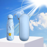 Maxbell Folding Umbrella Rain Protection Men Women Rain Umbrella for Outdoor Camping Blue