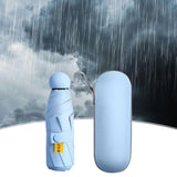 Maxbell Folding Umbrella Rain Protection Men Women Rain Umbrella for Outdoor Camping Blue