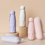 Maxbell Folding Umbrella Rain Protection Men Women Rain Umbrella for Outdoor Camping Pink