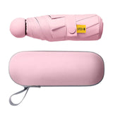 Maxbell Folding Umbrella Rain Protection Men Women Rain Umbrella for Outdoor Camping Pink