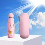 Maxbell Folding Umbrella Rain Protection Men Women Rain Umbrella for Outdoor Camping Pink