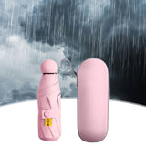 Maxbell Folding Umbrella Rain Protection Men Women Rain Umbrella for Outdoor Camping Pink