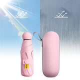 Maxbell Folding Umbrella Rain Protection Men Women Rain Umbrella for Outdoor Camping Pink