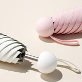 Maxbell Folding Umbrella Rain Protection Men Women Rain Umbrella for Outdoor Camping Beige