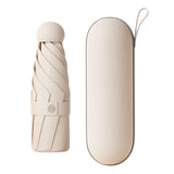 Maxbell Folding Umbrella Rain Protection Men Women Rain Umbrella for Outdoor Camping Beige