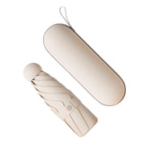 Maxbell Folding Umbrella Rain Protection Men Women Rain Umbrella for Outdoor Camping Beige