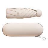 Maxbell Folding Umbrella Rain Protection Men Women Rain Umbrella for Outdoor Camping Beige