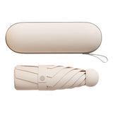 Maxbell Folding Umbrella Rain Protection Men Women Rain Umbrella for Outdoor Camping Beige