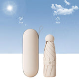 Maxbell Folding Umbrella Rain Protection Men Women Rain Umbrella for Outdoor Camping Beige