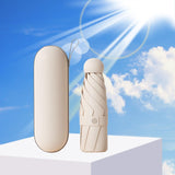 Maxbell Folding Umbrella Rain Protection Men Women Rain Umbrella for Outdoor Camping Beige