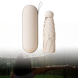 Maxbell Folding Umbrella Rain Protection Men Women Rain Umbrella for Outdoor Camping Beige