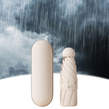 Maxbell Folding Umbrella Rain Protection Men Women Rain Umbrella for Outdoor Camping Beige