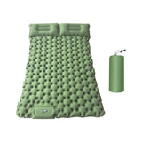 Maxbell Camping Sleeping Pad with Pillow Inflatable Sleeping Mat for Camping Outdoor Green