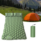 Maxbell Camping Sleeping Pad with Pillow Inflatable Sleeping Mat for Camping Outdoor Green