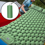 Maxbell Camping Sleeping Pad with Pillow Inflatable Sleeping Mat for Camping Outdoor Green