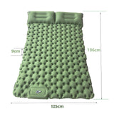 Maxbell Camping Sleeping Pad with Pillow Inflatable Sleeping Mat for Camping Outdoor Green