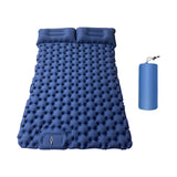 Maxbell Camping Sleeping Pad with Pillow Inflatable Sleeping Mat for Camping Outdoor Dark Blue