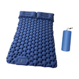 Maxbell Camping Sleeping Pad with Pillow Inflatable Sleeping Mat for Camping Outdoor Dark Blue