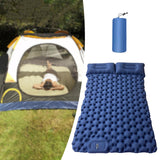 Maxbell Camping Sleeping Pad with Pillow Inflatable Sleeping Mat for Camping Outdoor Dark Blue