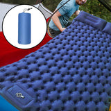 Maxbell Camping Sleeping Pad with Pillow Inflatable Sleeping Mat for Camping Outdoor Dark Blue